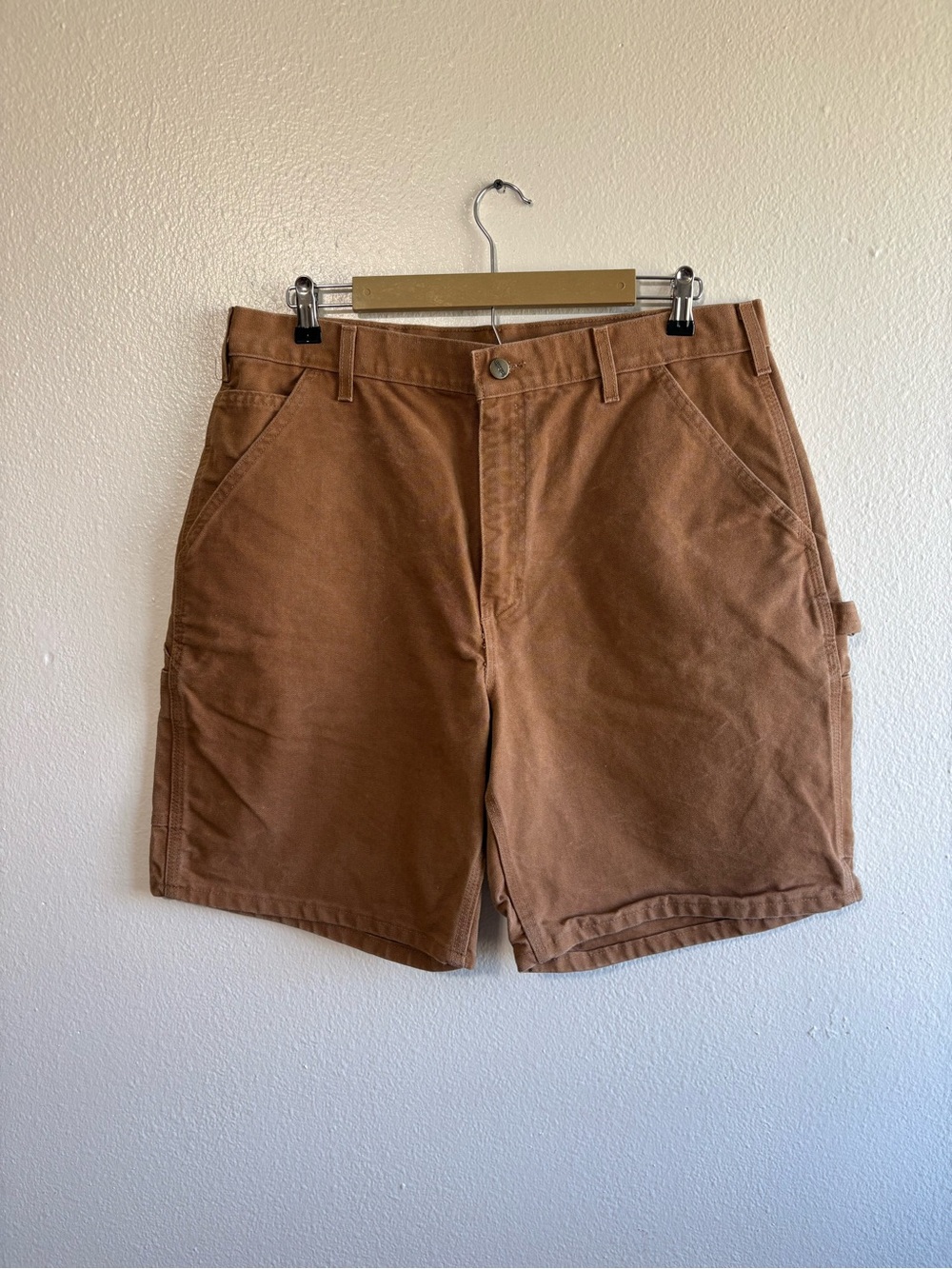 Vintage Carhartt Men’s 36 Tan USA Made Carpenter Canvas Shorts Workwear Western